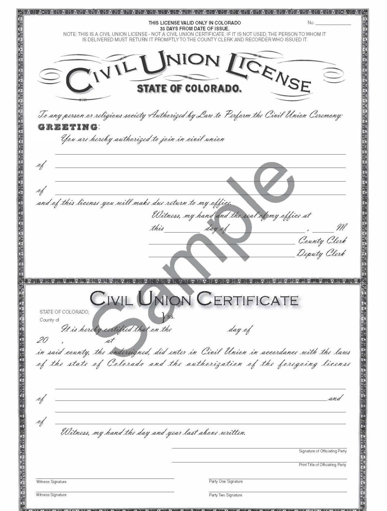 el paso county colorado marriage licence